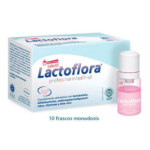 LACTOFLORA PROTECTOR INTESTINAL INFANTIL FRESA 10 VIALES